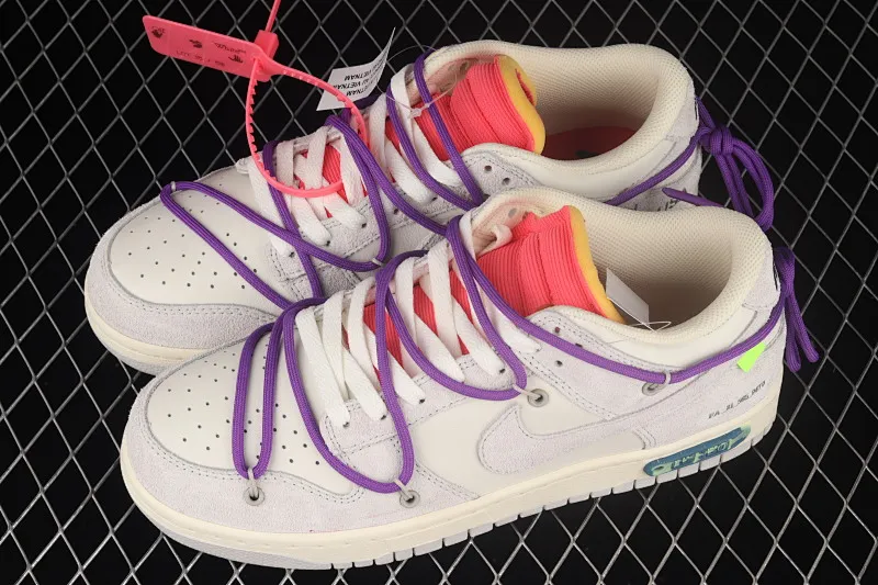 All Categories Nk SB Dunk Series Nk SB Dunk Low Low-top Sneakers #ZG Version OF x Nk Dunk Low OW Suede SB Smashed Backboard Fashion Casual Sneakers DJ0950-101